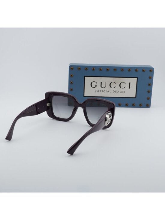 Gucci GG1975S 004 Square Sunglasses – Purple / Grey main image 7